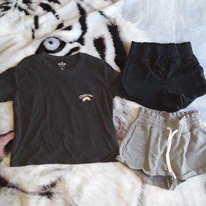 Hollister crop top high rise shorts